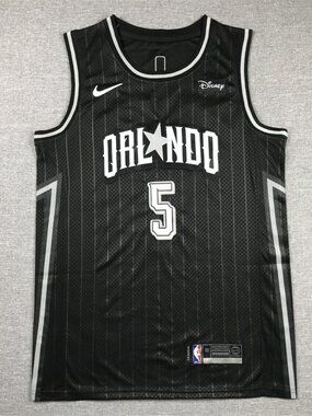Men's Orlando Basketball Jersey #5 - Black Pinstripe Fan Gear